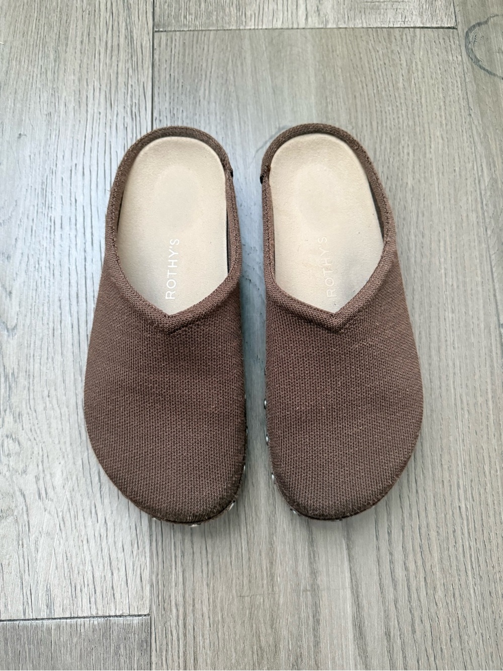 Rothy’s Studded Casual Clogs Cinnamon Brown 9 - Picture 5 of 10